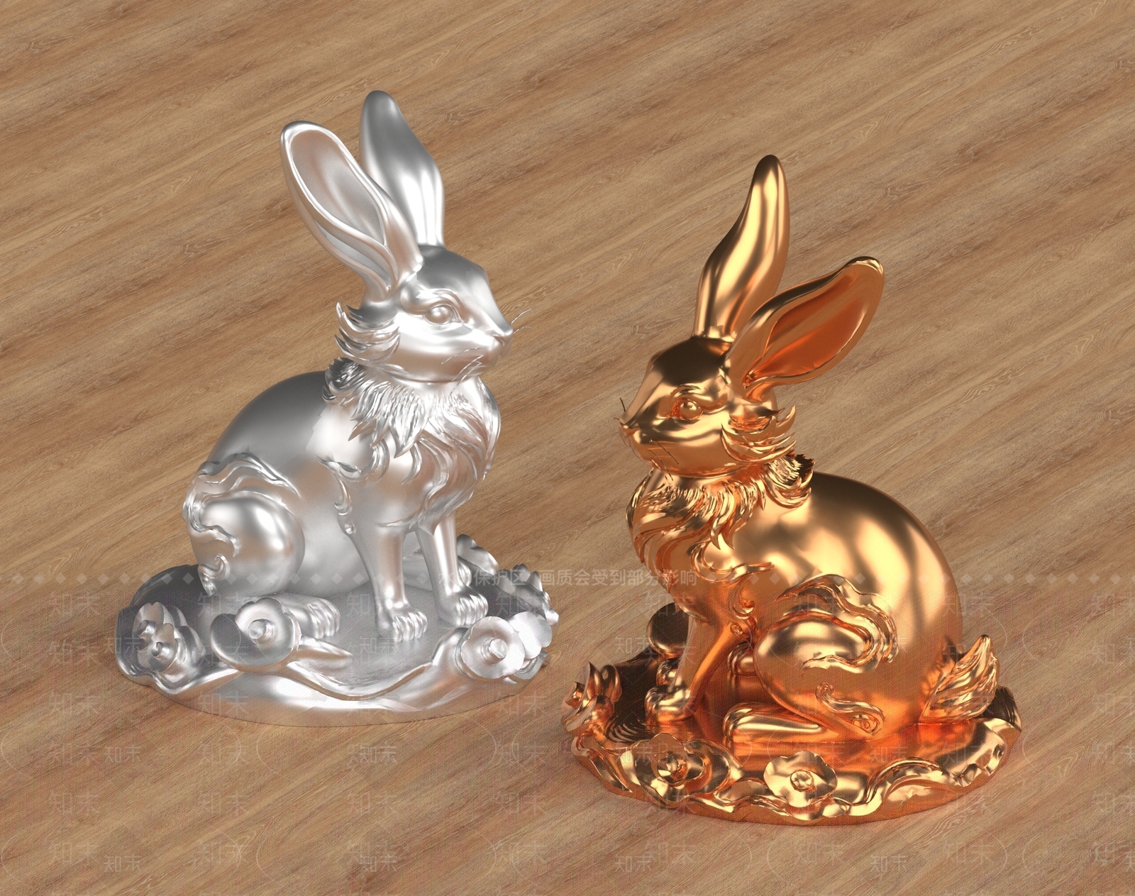 中式雕塑摆件3D模型下载【ID:1232406326】