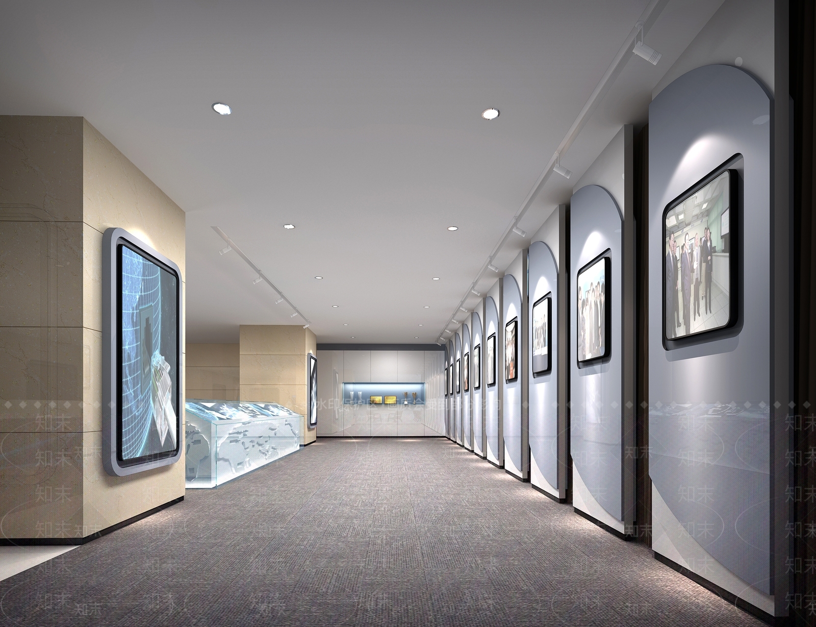 现代企业展厅3D模型下载【ID:1232407054】