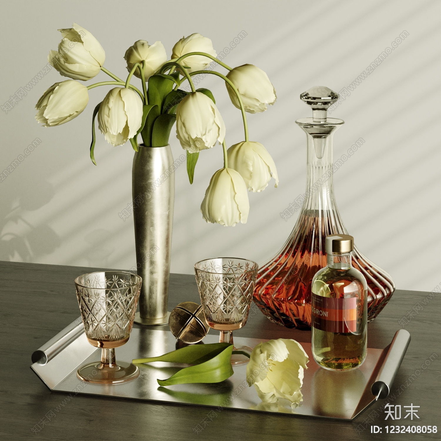 轻奢摆件组合SU模型下载【ID:1232408058】