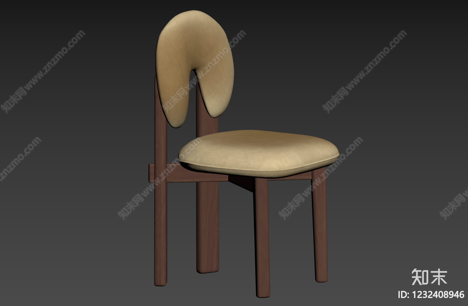 中古风餐椅3D模型下载【ID:1232408946】