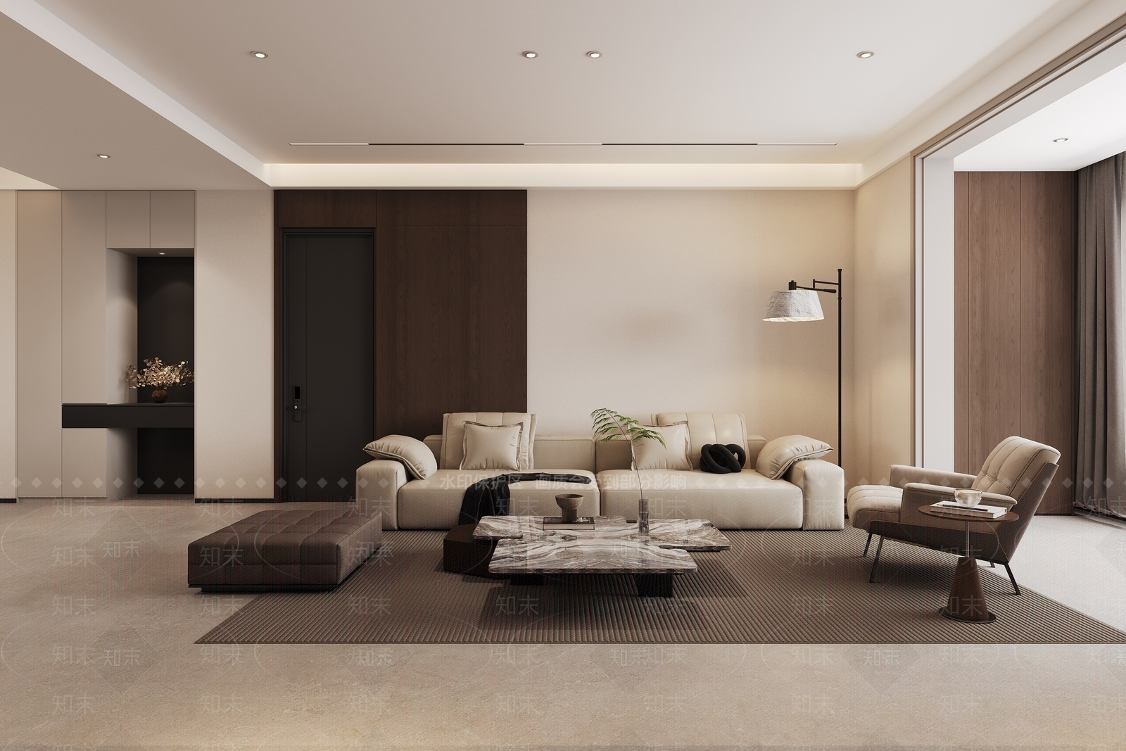 现代简约客餐厅3D模型下载【ID:1232408606】