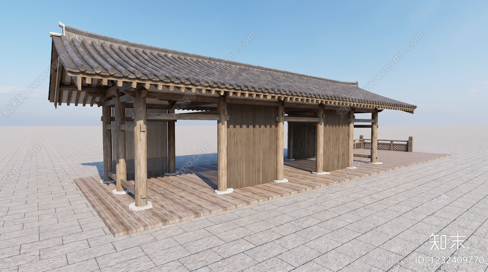 中式古建古建筑SU模型下载【ID:1232409770】