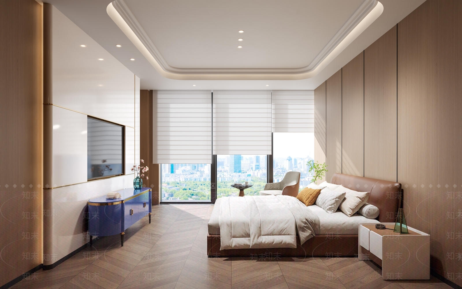 轻奢酒店客房3D模型下载【ID:1232412992】
