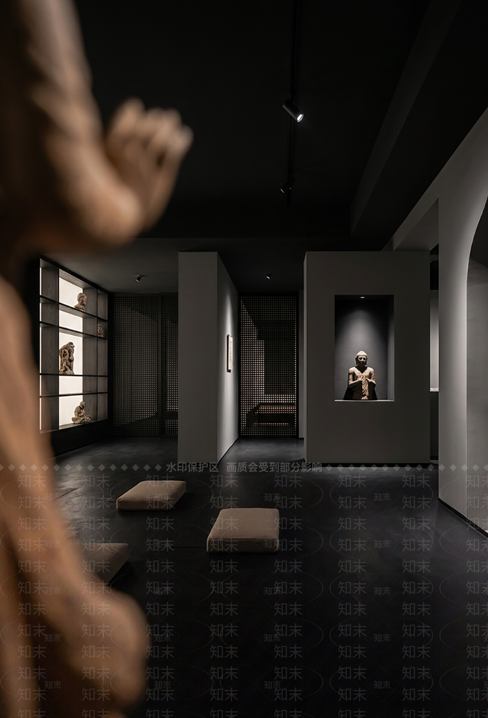禅意博物馆展厅3D模型下载【ID:1232413105】