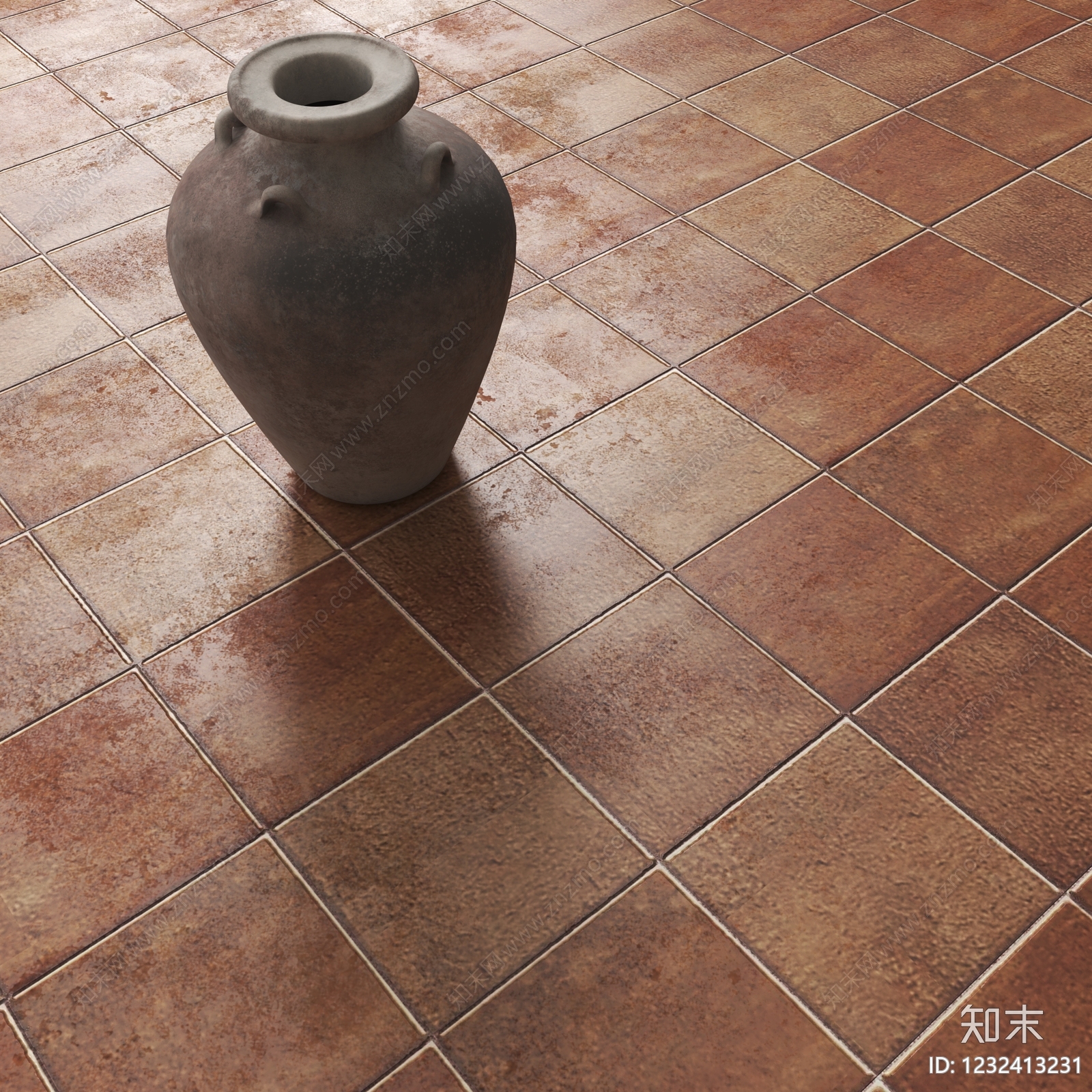 侘寂瓷砖展厅SU模型下载【ID:1232413231】