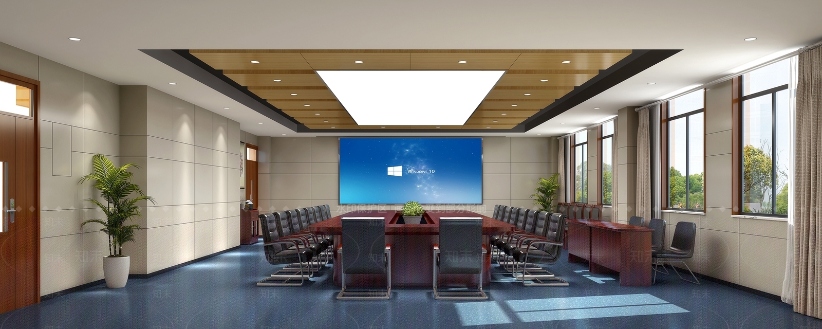 现代简约会议室3D模型下载【ID:1232413941】