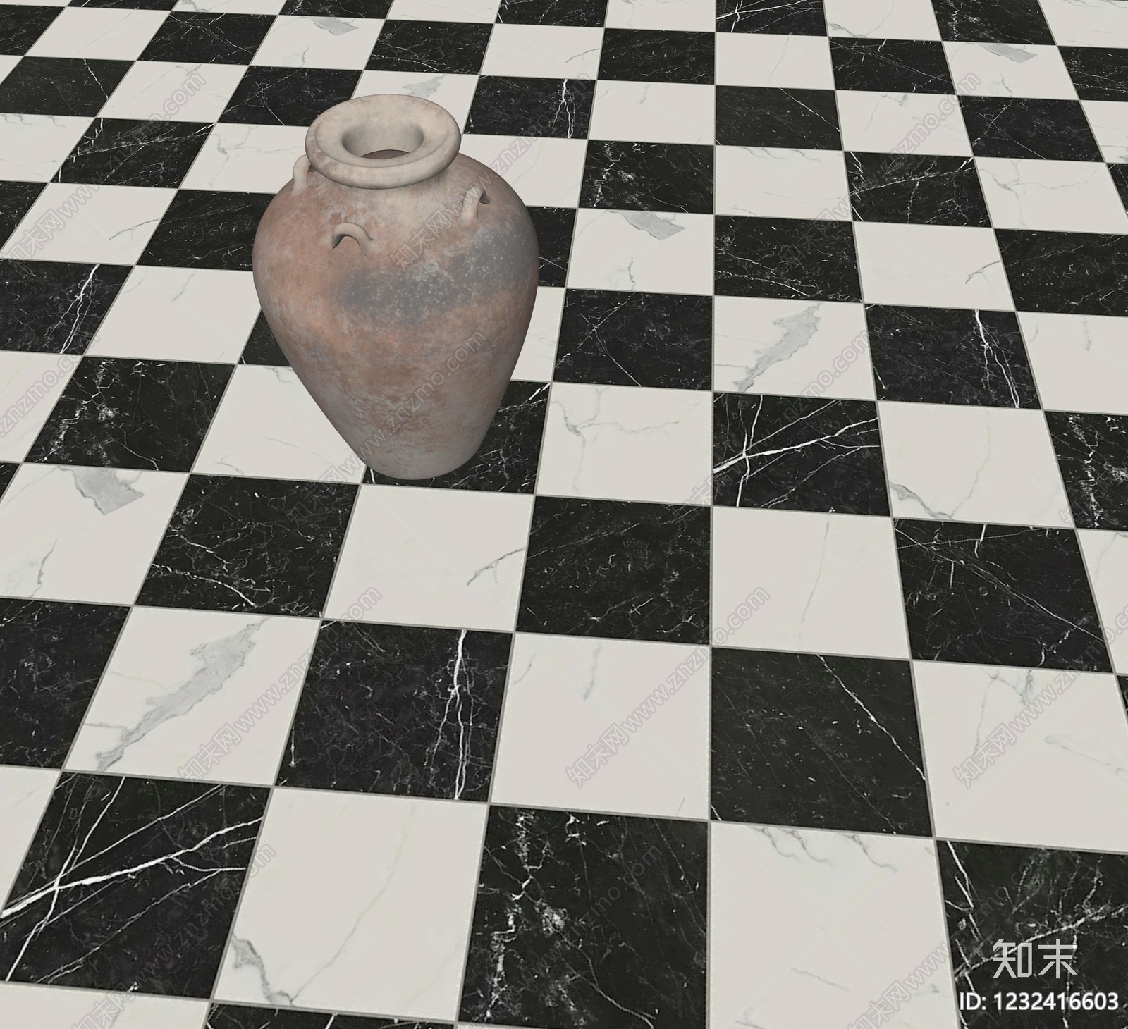 侘寂瓷砖展厅SU模型下载【ID:1232416603】
