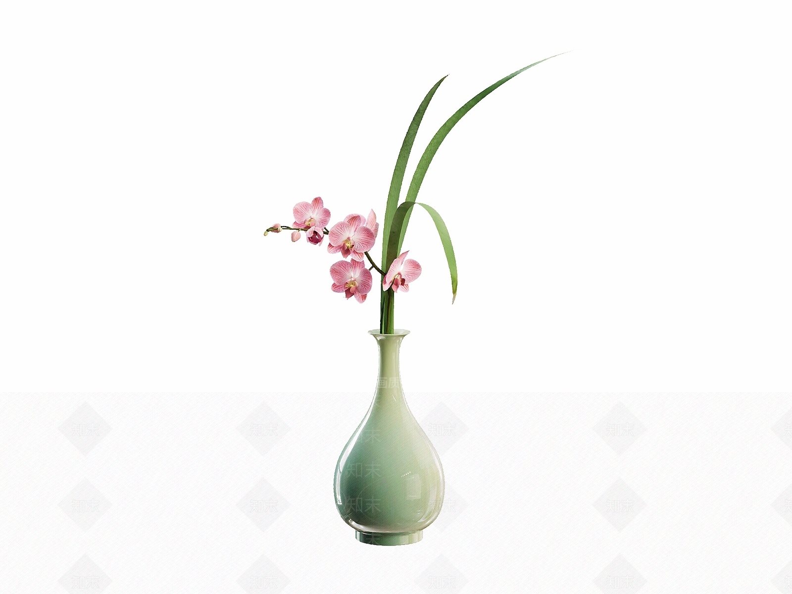 中式花艺3D模型下载【ID:1232416540】