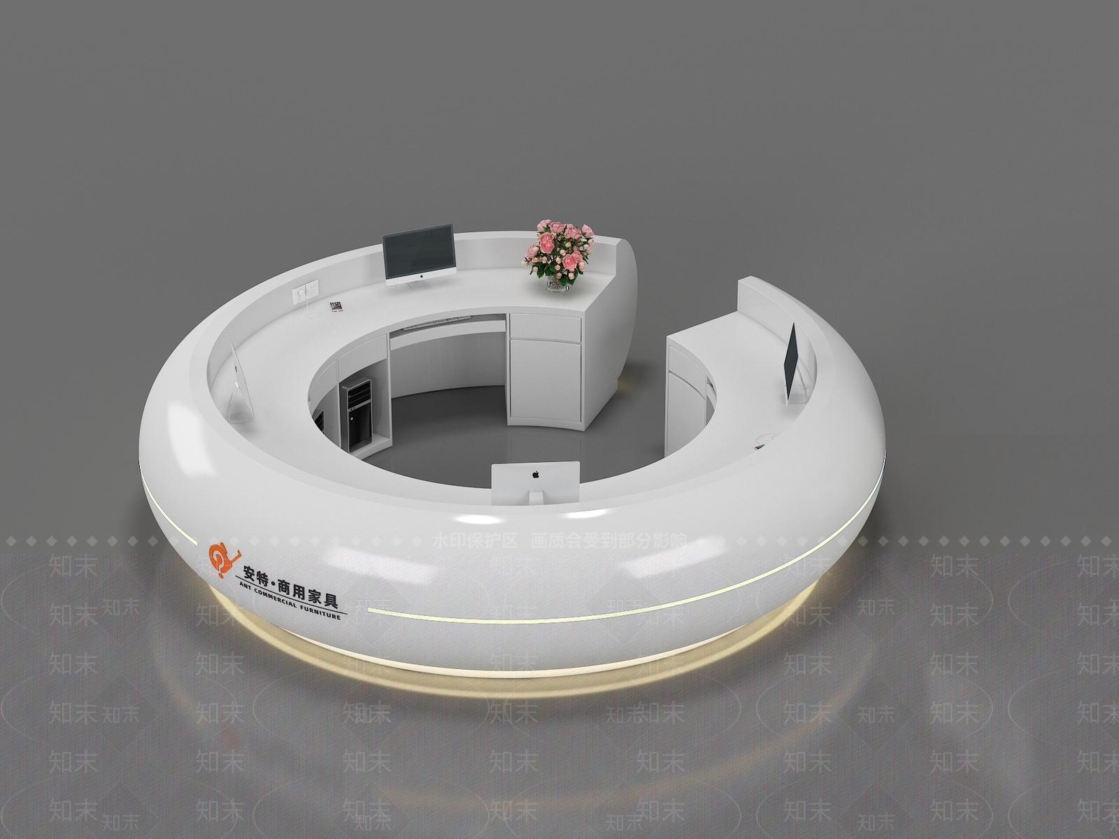 现代简约前台3D模型下载【ID:1232418354】