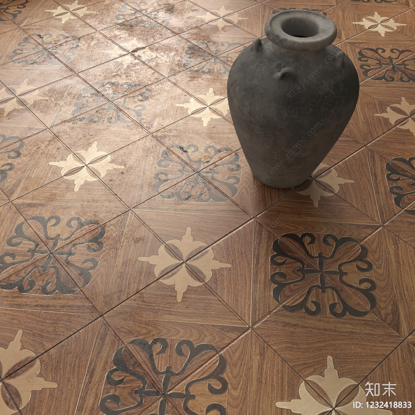 侘寂瓷砖展厅SU模型下载【ID:1232418833】