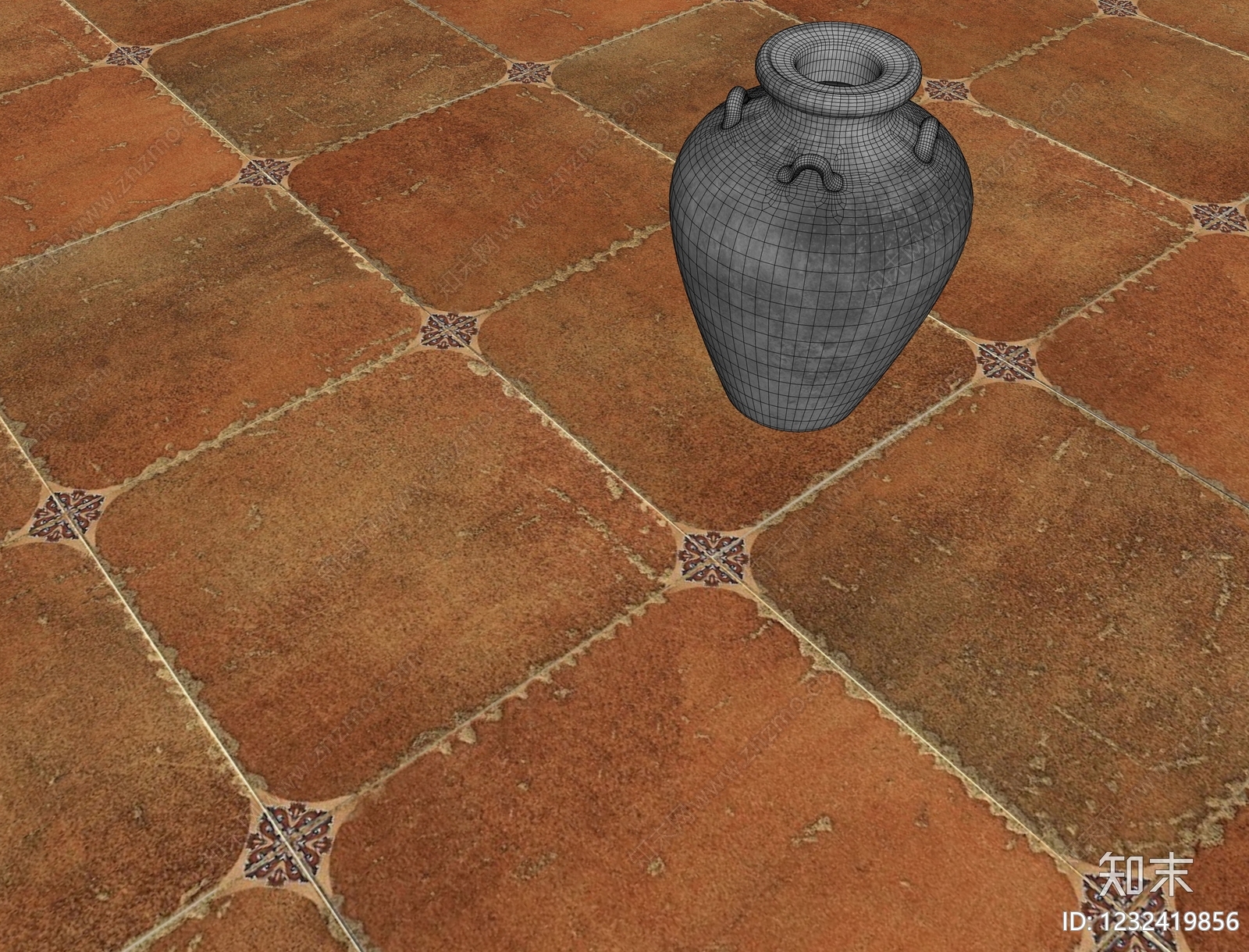 侘寂瓷砖展厅SU模型下载【ID:1232419856】