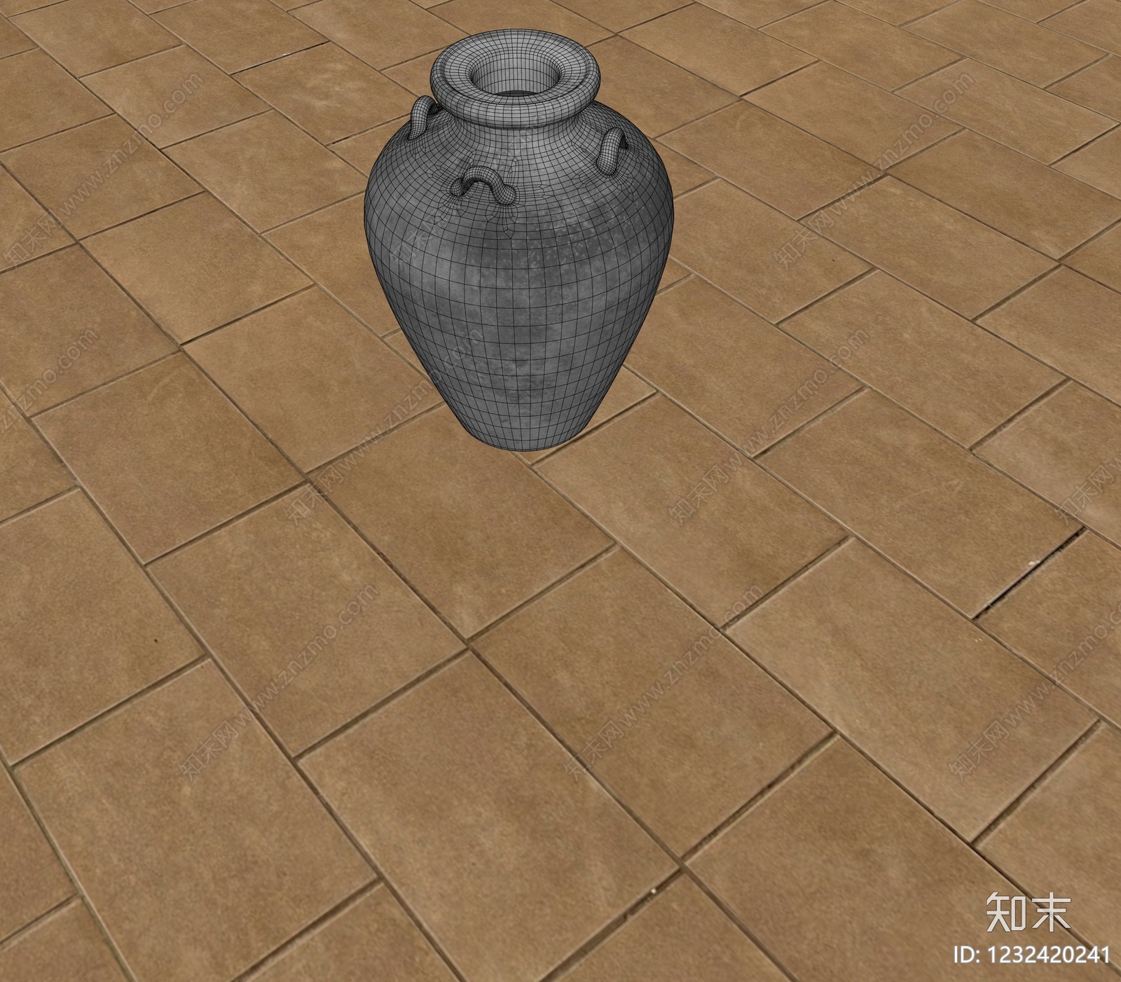 侘寂瓷砖展厅SU模型下载【ID:1232420241】