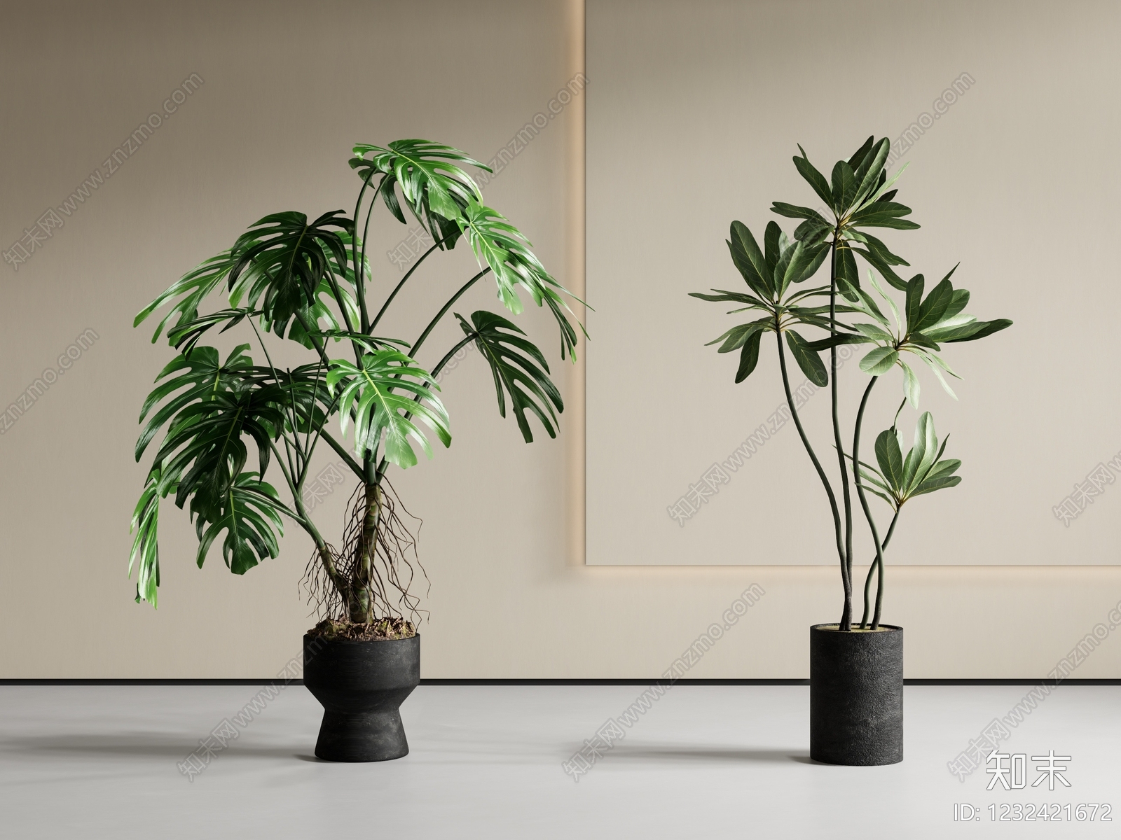 极简盆栽SU模型下载【ID:1232421672】