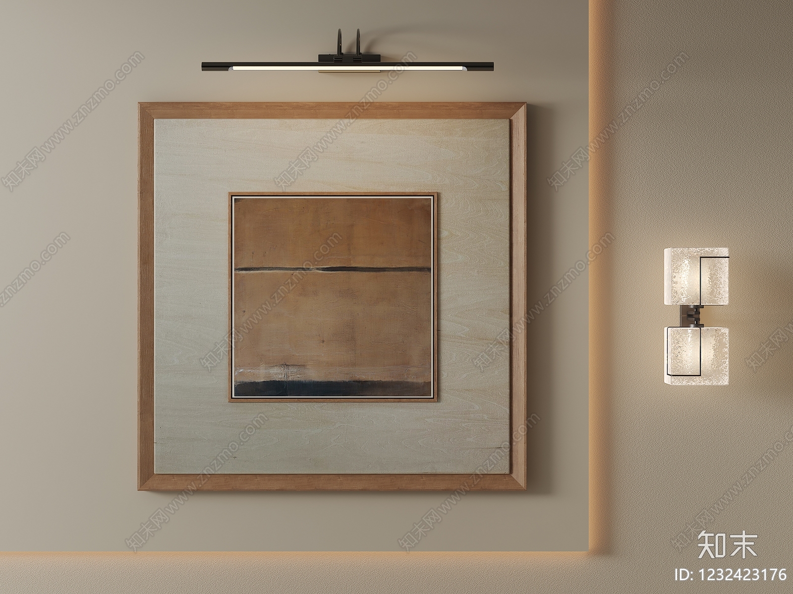 现代简约挂画SU模型下载【ID:1232423176】