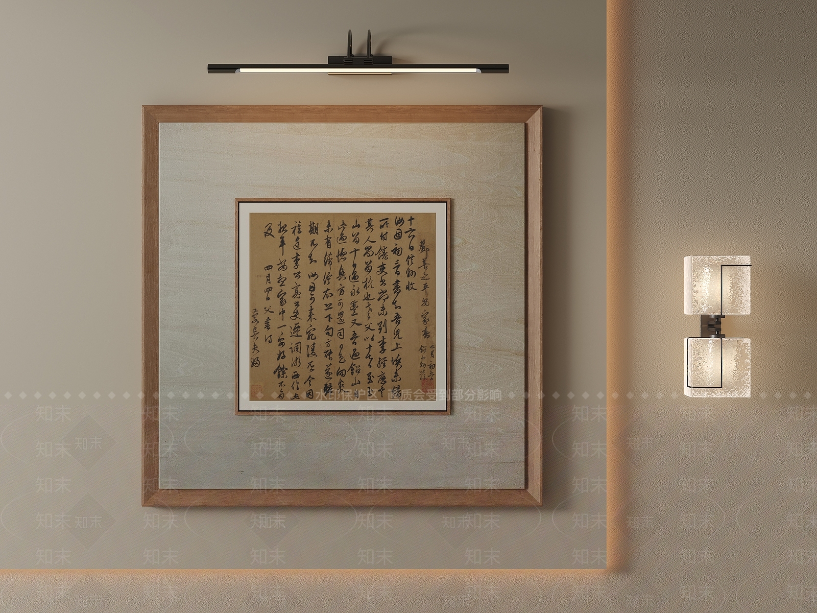 新中式挂画3D模型下载【ID:1232423355】