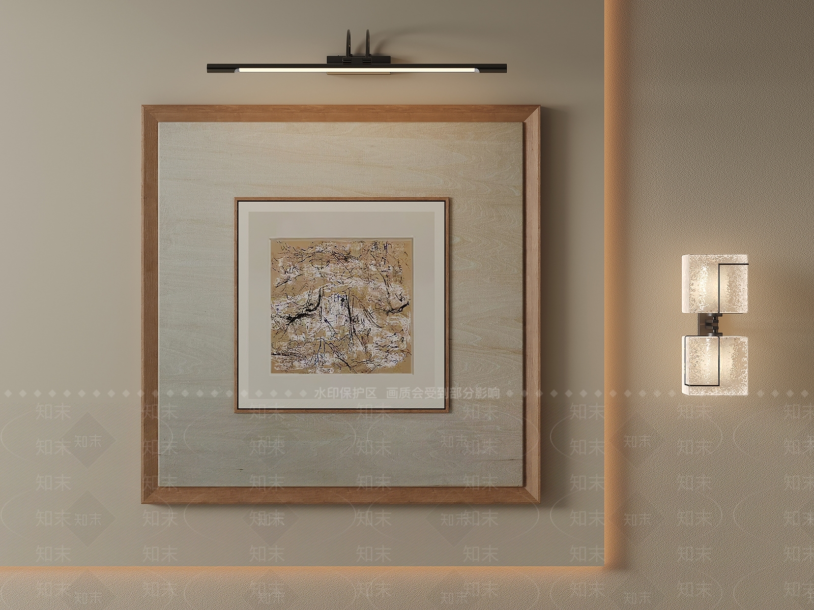 现代简约挂画3D模型下载【ID:1232423579】