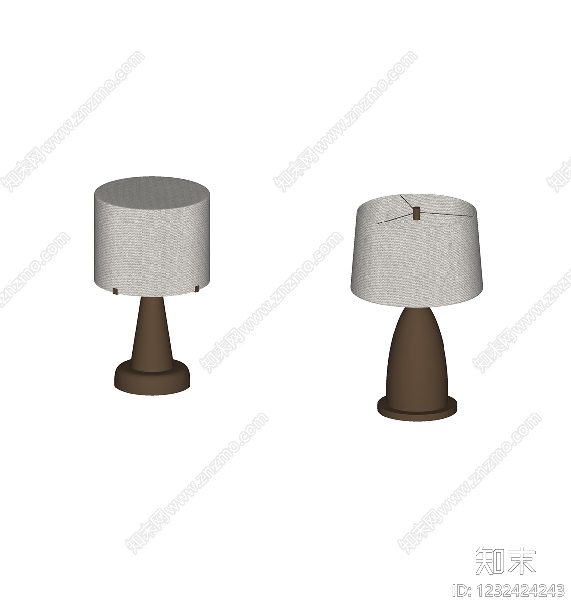 中古风台灯SU模型下载【ID:1232424243】