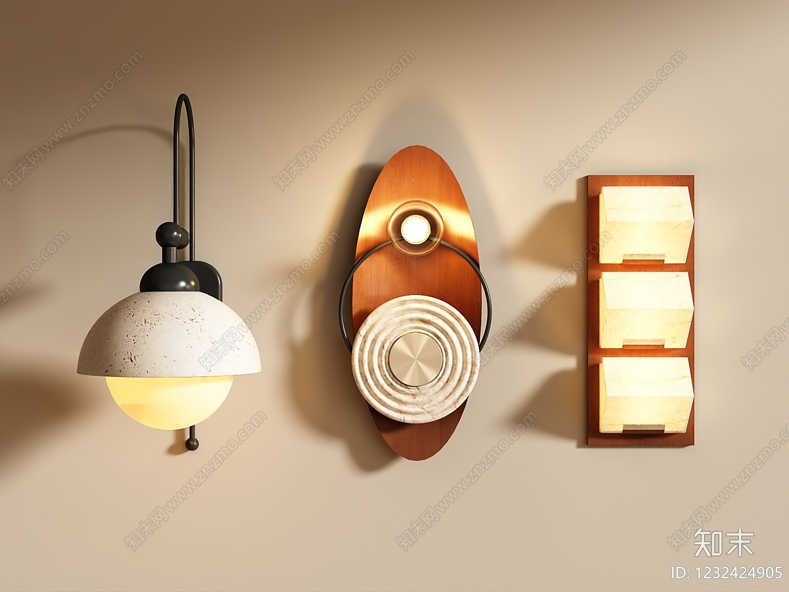 中古风壁灯SU模型下载【ID:1232424905】