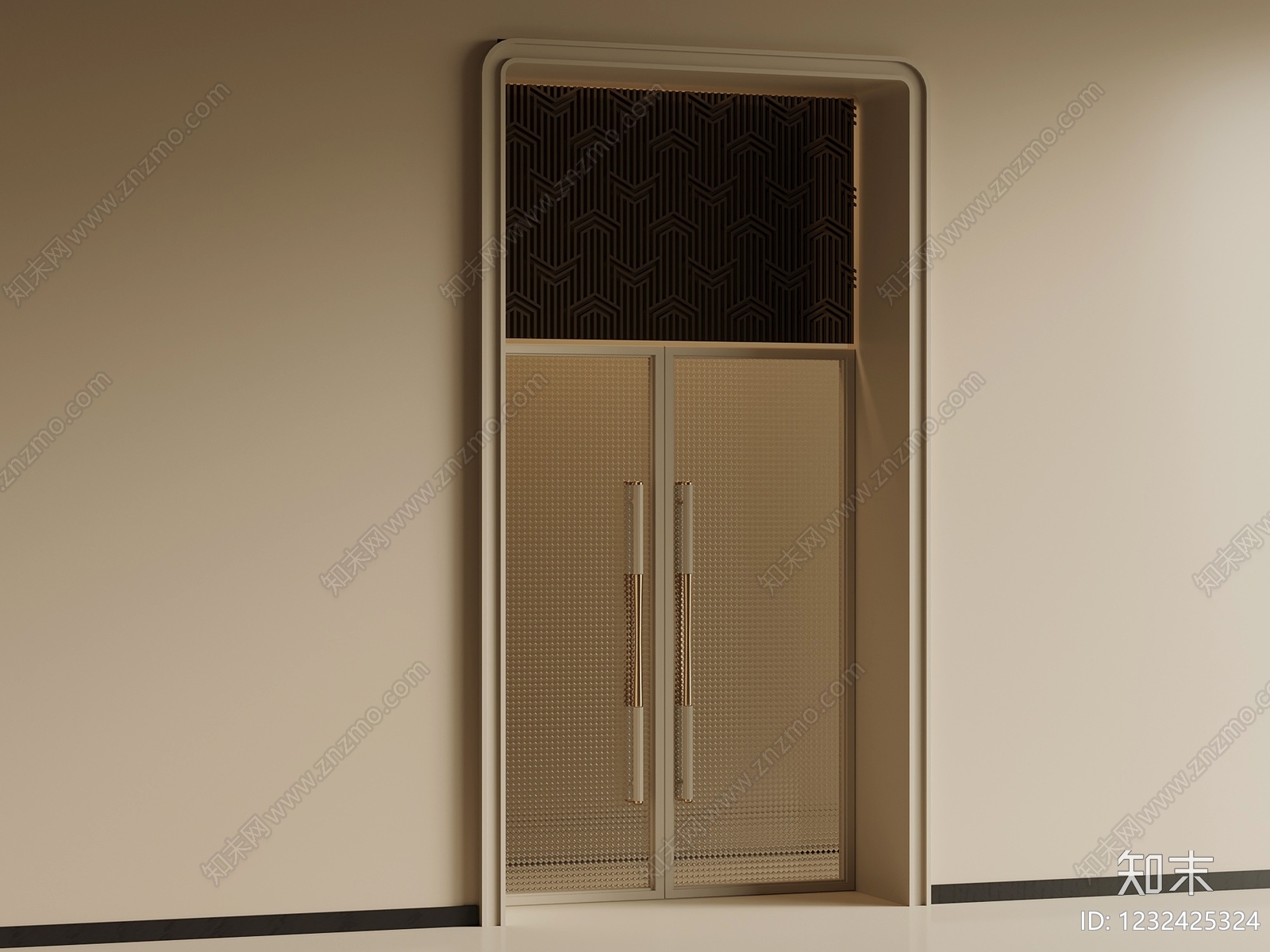 轻奢单开门3D模型下载【ID:1232425324】