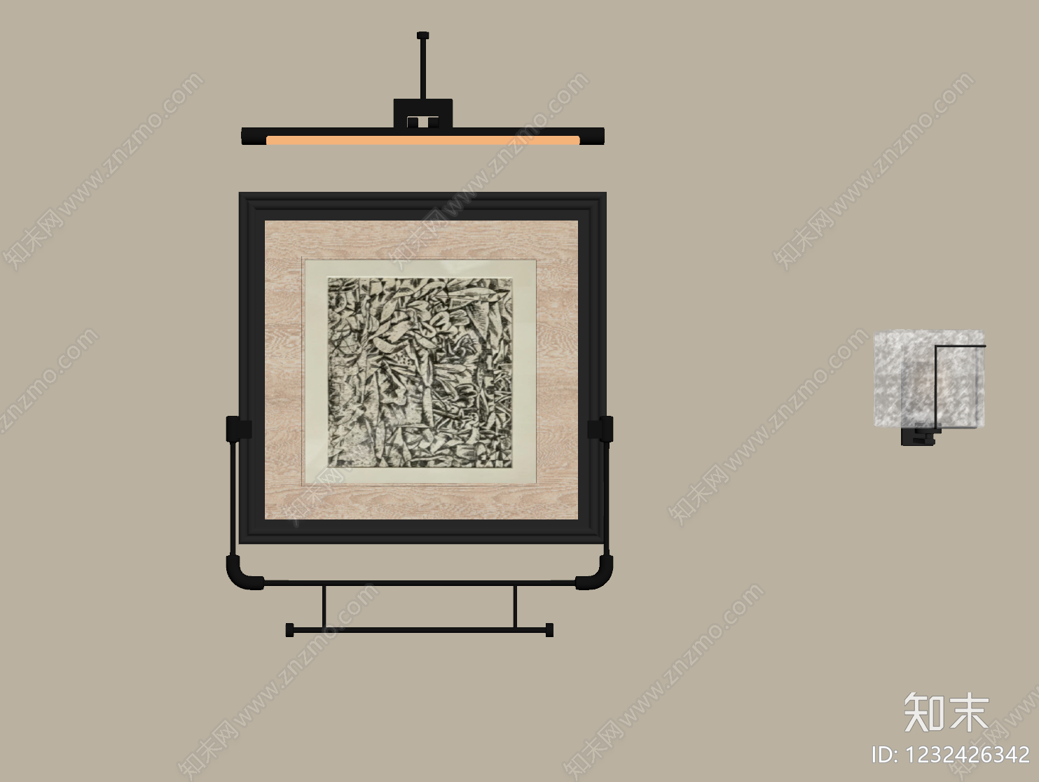 现代简约挂画SU模型下载【ID:1232426342】