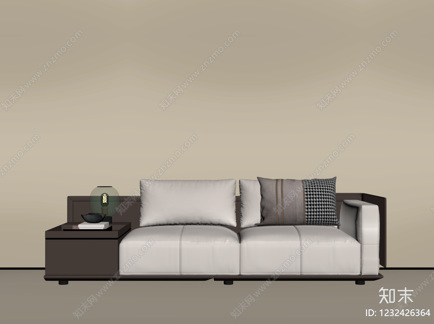 意式极简双人沙发SU模型下载【ID:1232426364】