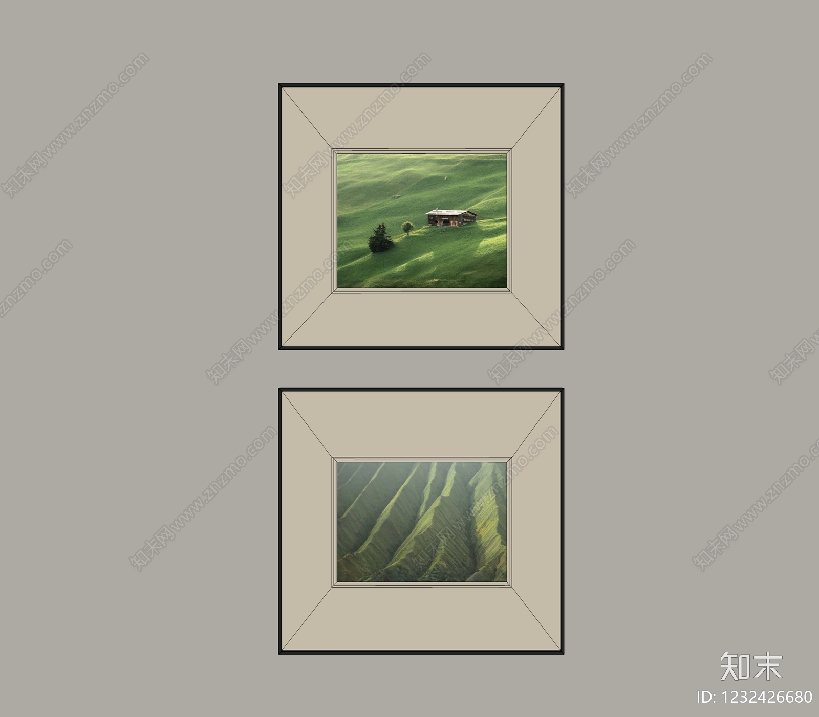 现代简约挂画SU模型下载【ID:1232426680】