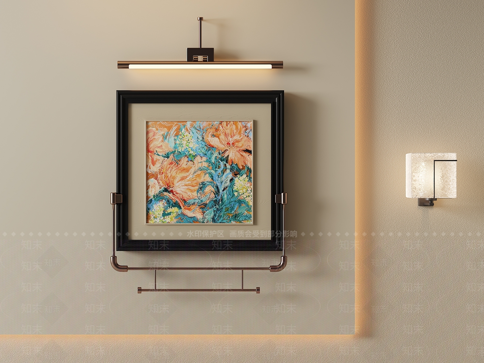 轻奢挂画3D模型下载【ID:1232426704】