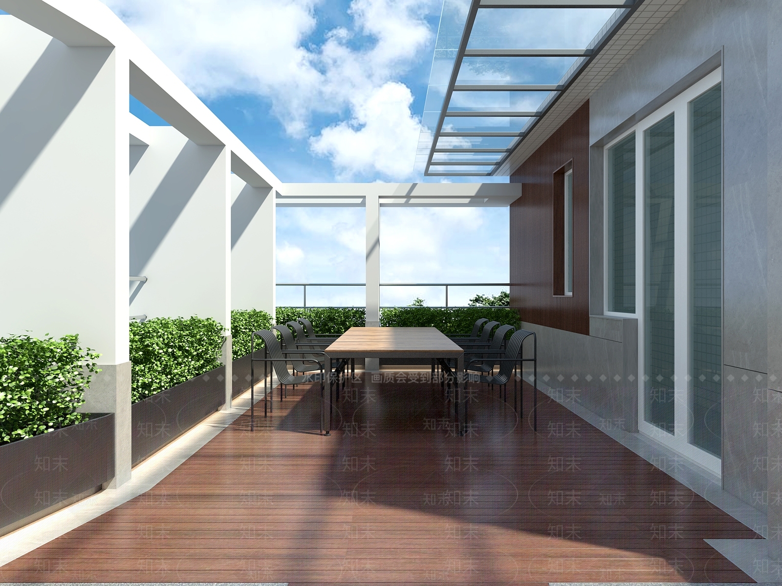 现代屋顶花园3D模型下载【ID:1232426715】
