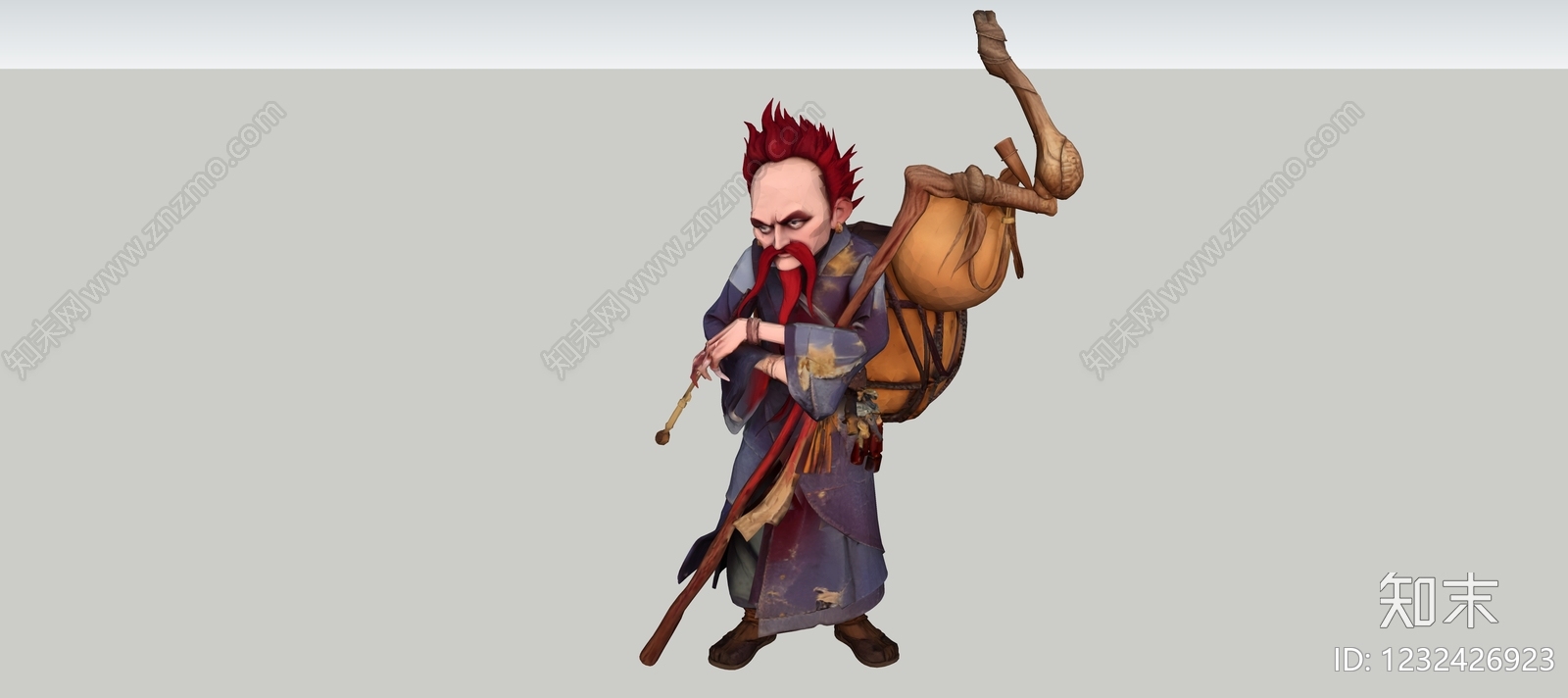 中式虚拟人物SU模型下载【ID:1232426923】