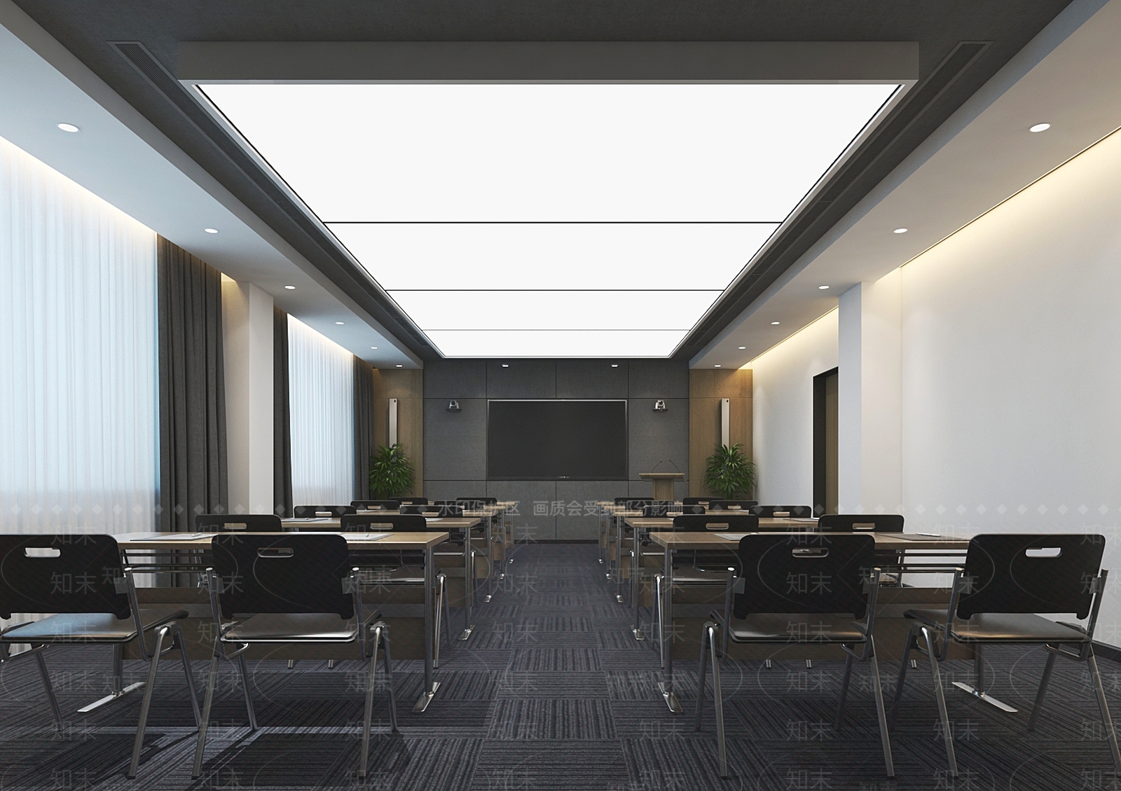 现代简约会议室3D模型下载【ID:1232427562】