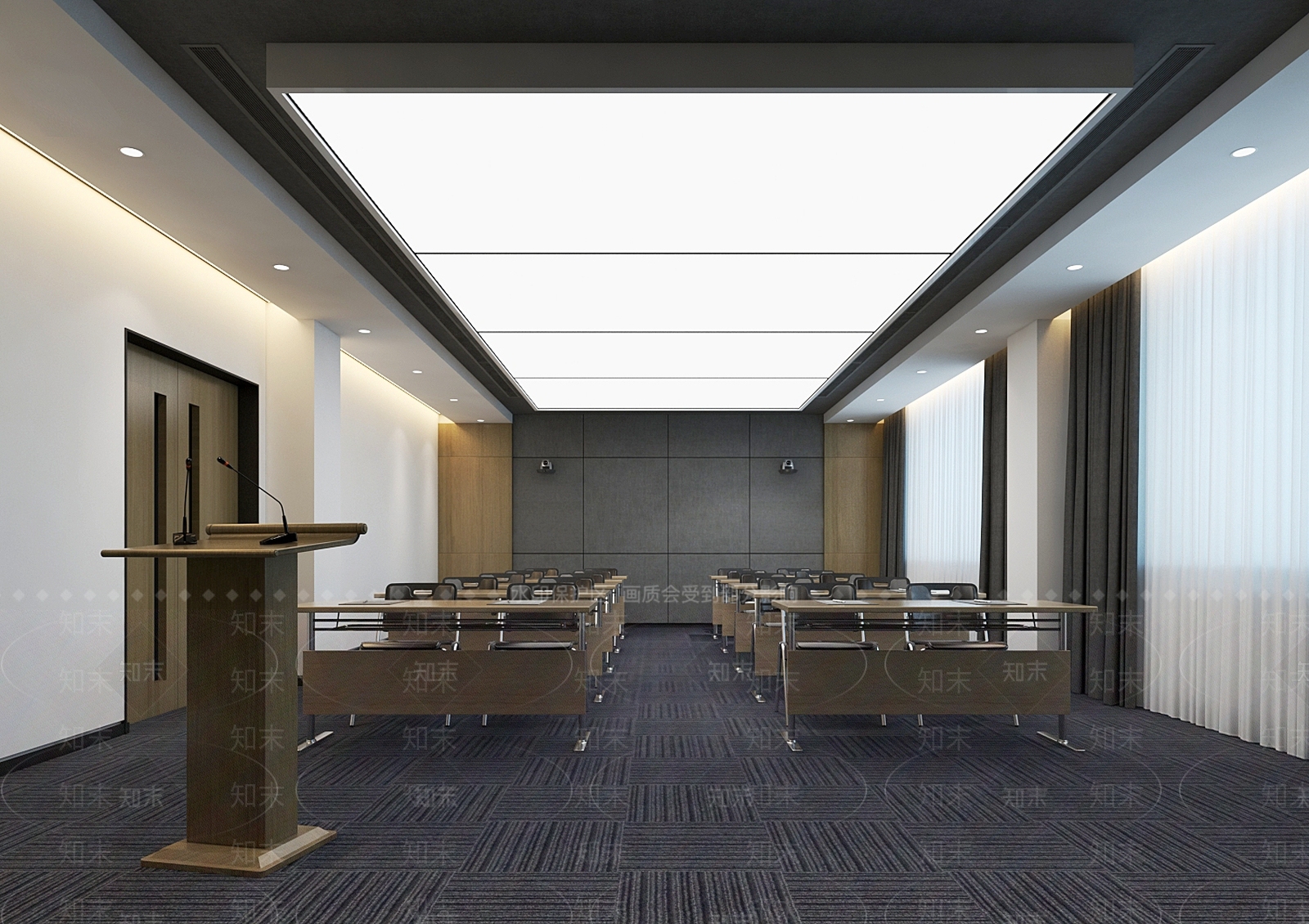 现代简约会议室3D模型下载【ID:1232427562】