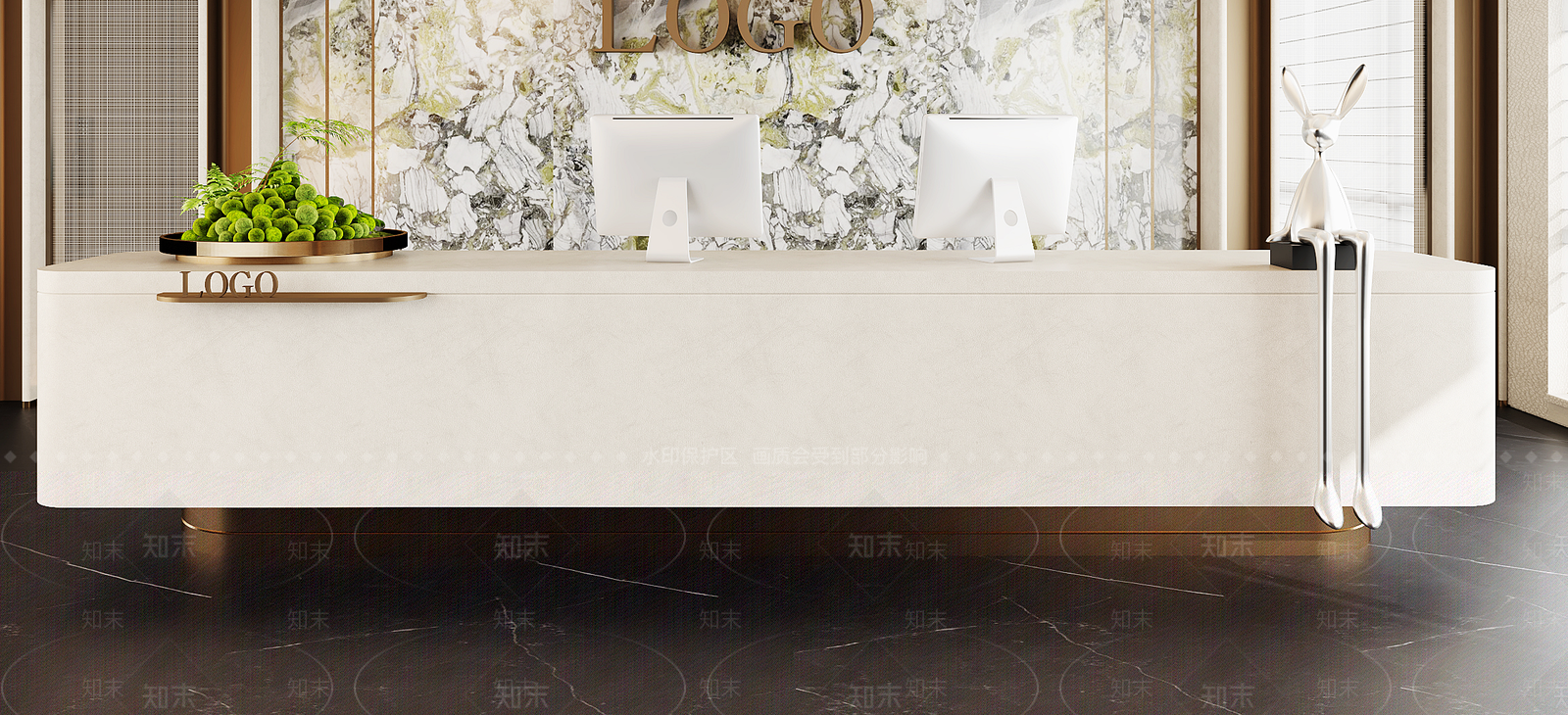 轻奢前台3D模型下载【ID:1232428686】