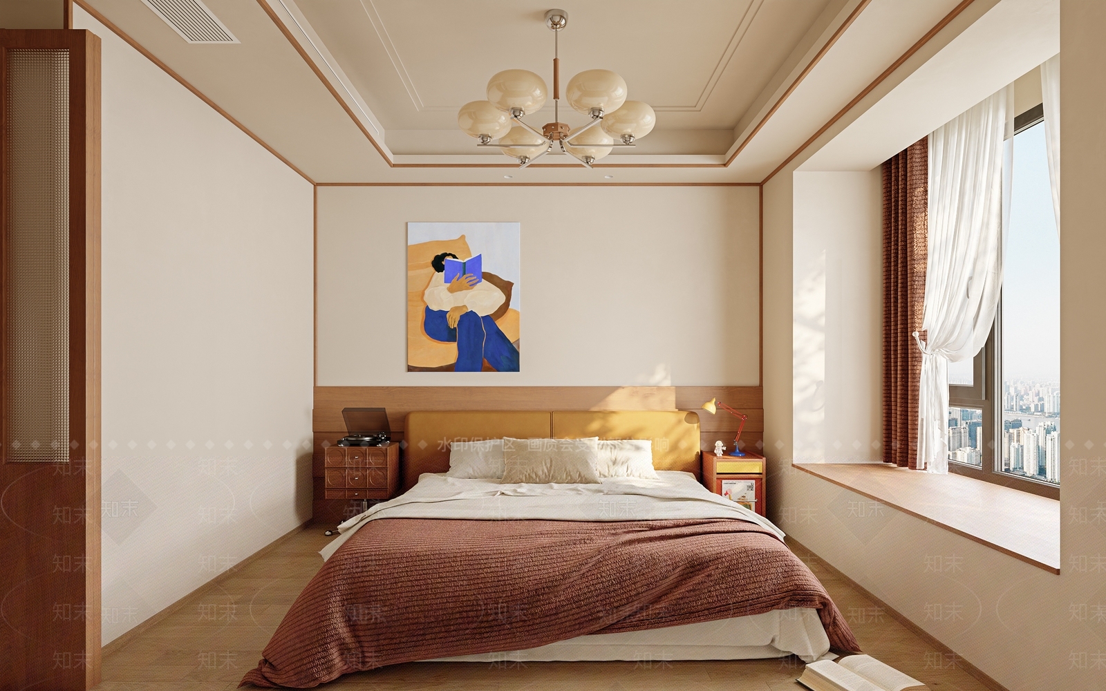 中古风主卧3D模型下载【ID:1232428780】