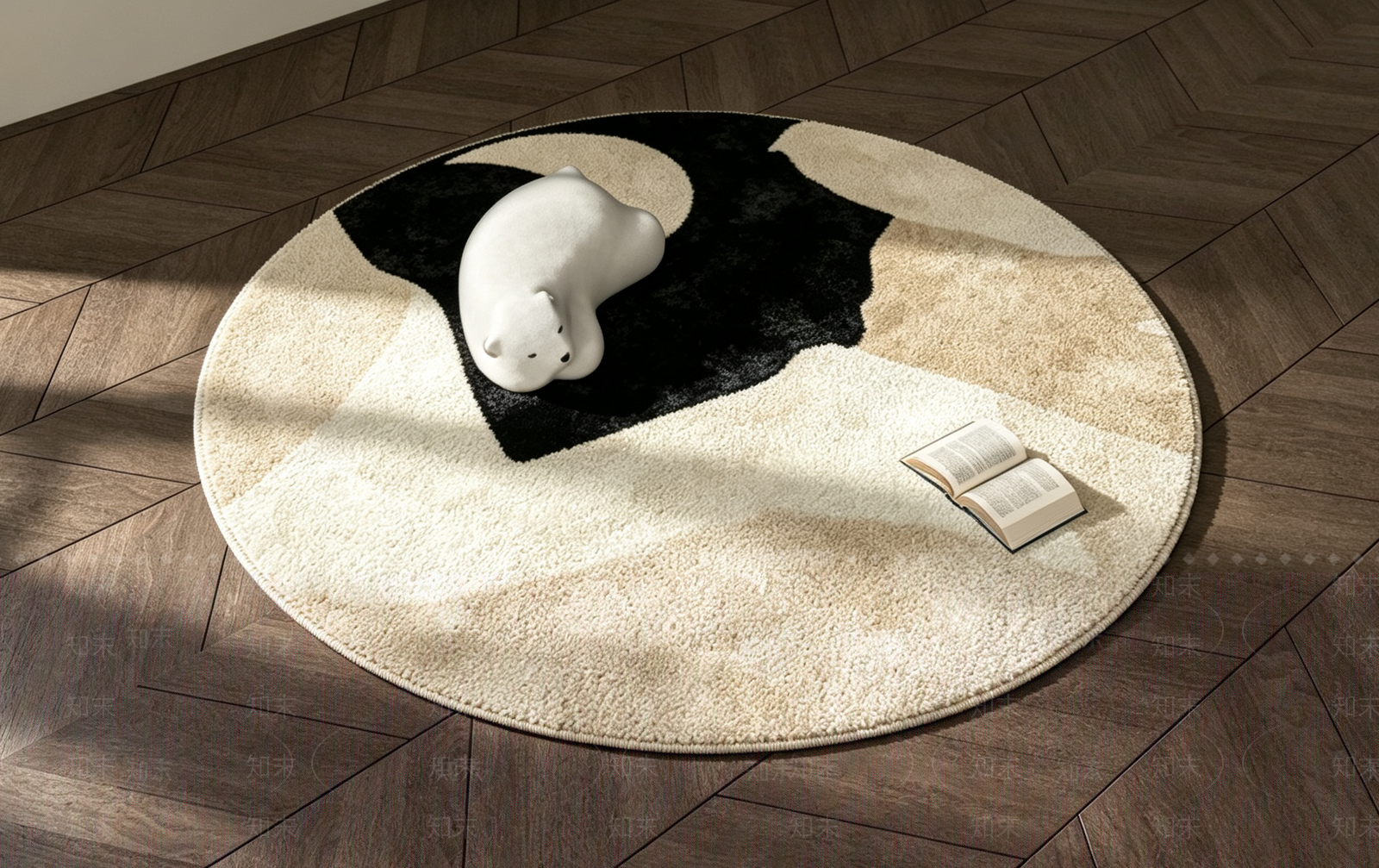 现代简约圆形地毯3D模型下载【ID:1232429725】