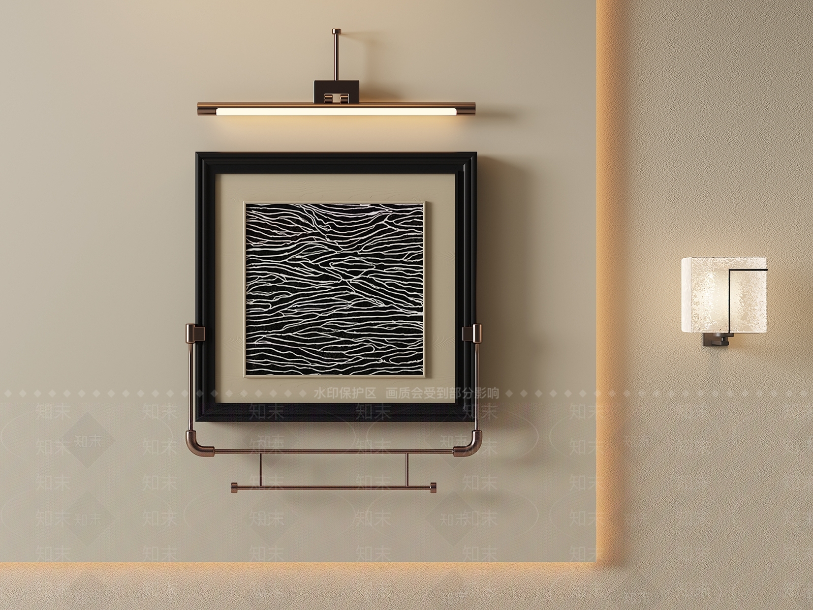 轻奢挂画3D模型下载【ID:1232431016】