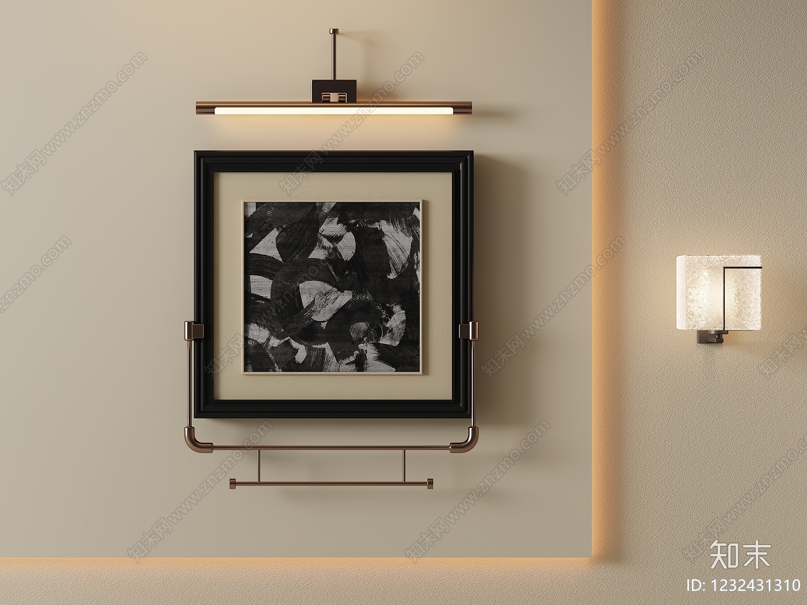 中古风挂画SU模型下载【ID:1232431310】