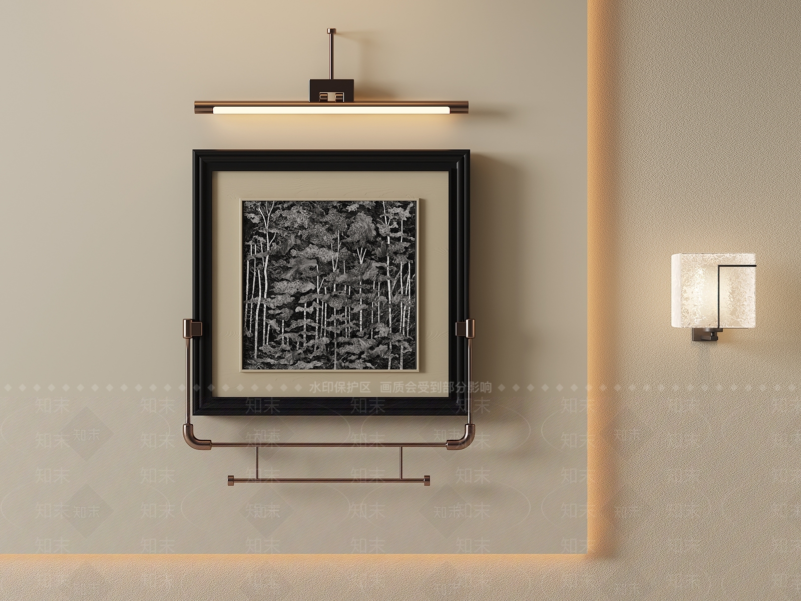 轻奢挂画3D模型下载【ID:1232431378】
