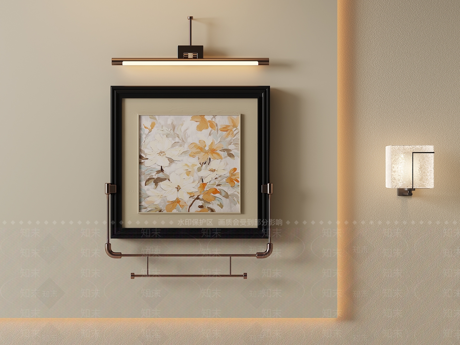 轻奢挂画3D模型下载【ID:1232431612】