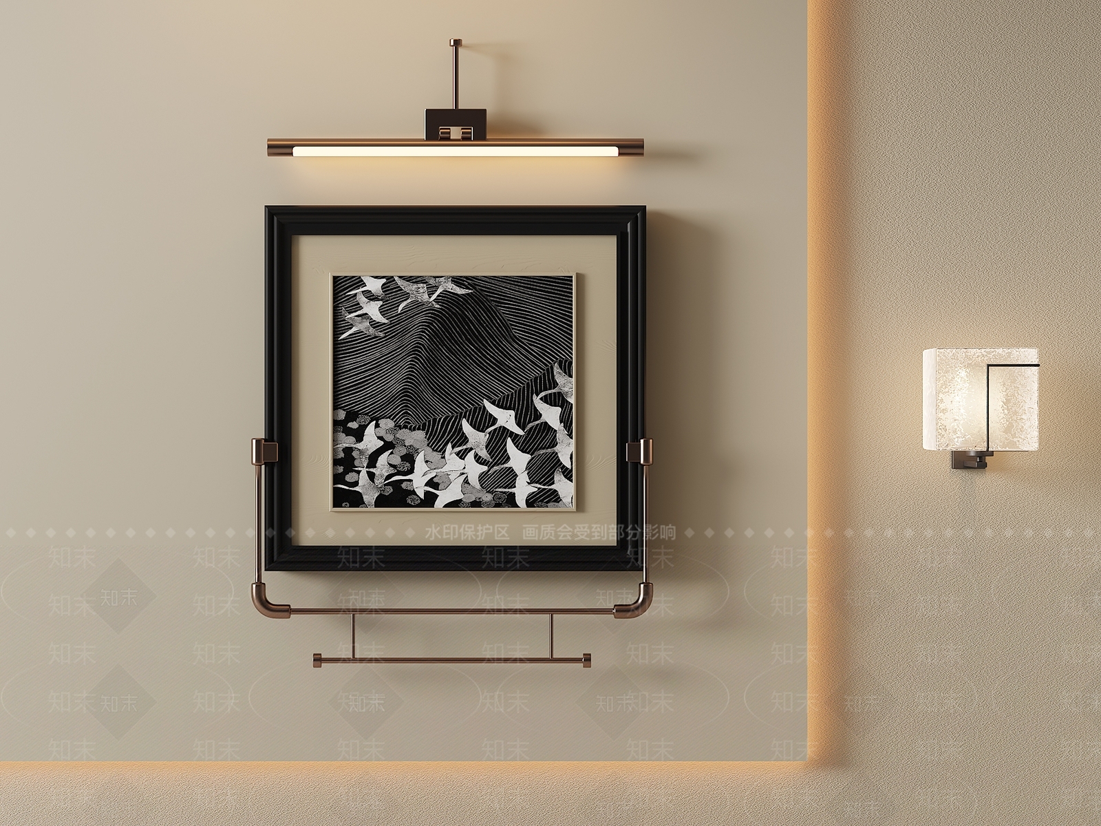 轻奢挂画3D模型下载【ID:1232431779】