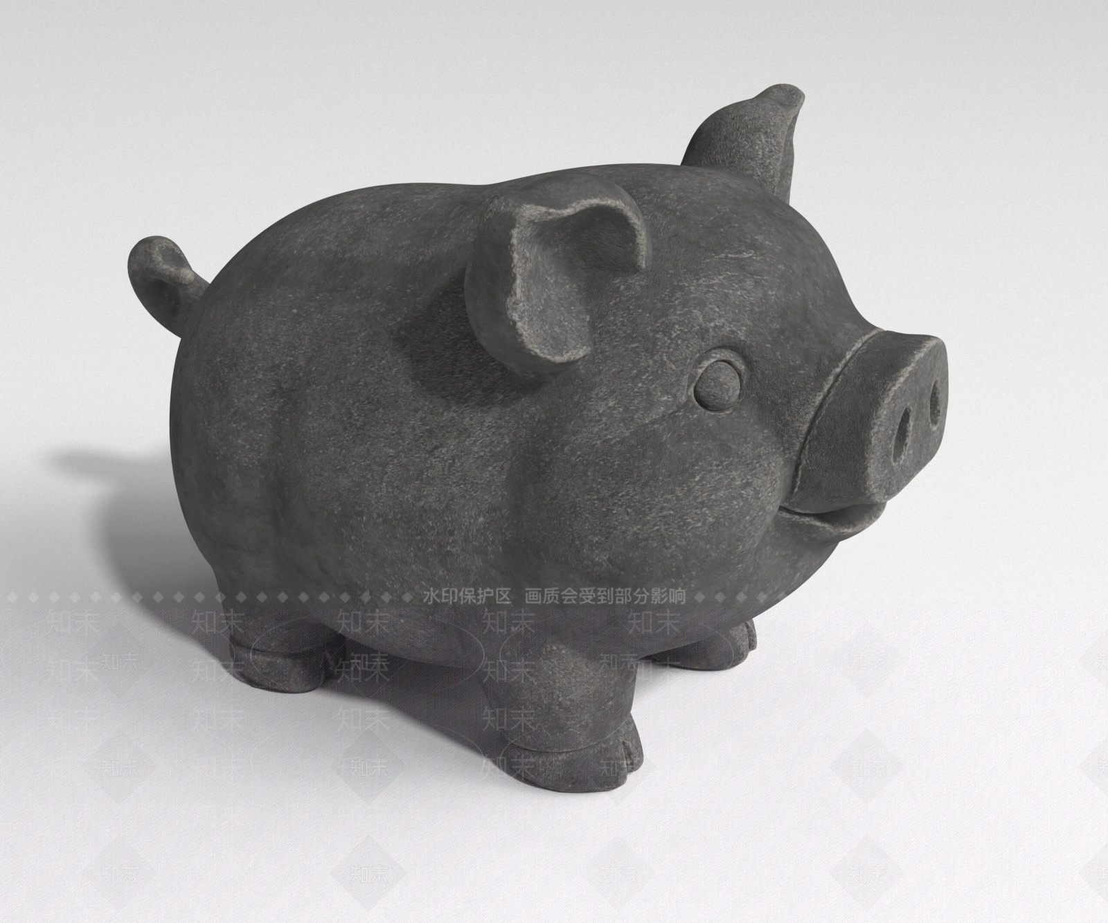侘寂雕塑摆件3D模型下载【ID:1232434911】