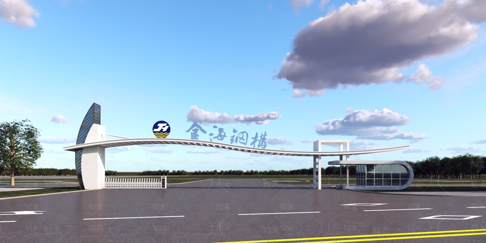现代主义大门3D模型下载【ID:1232435975】