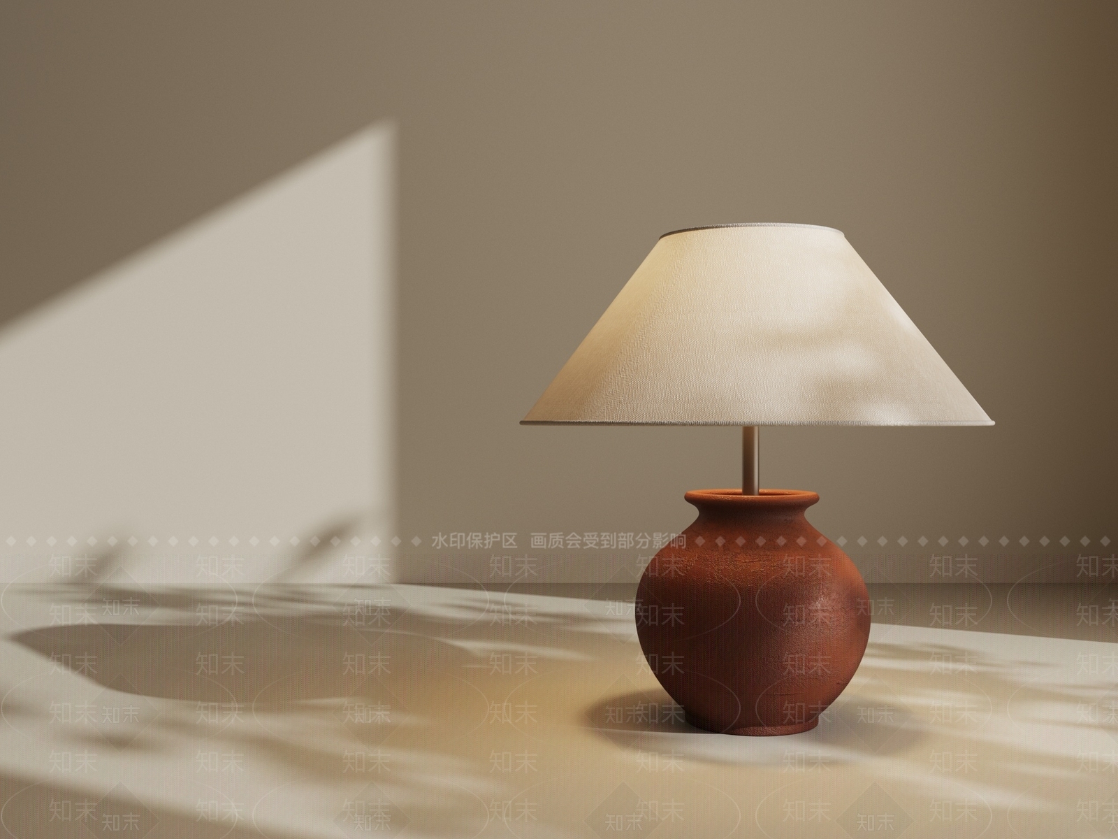 侘寂台灯3D模型下载【ID:1232436770】