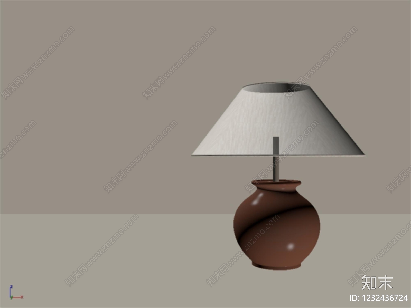 侘寂台灯SU模型下载【ID:1232436724】