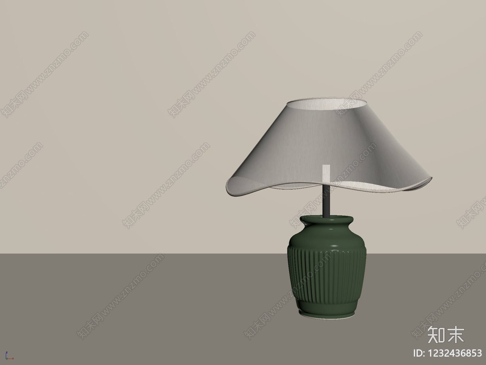 中古风台灯SU模型下载【ID:1232436853】