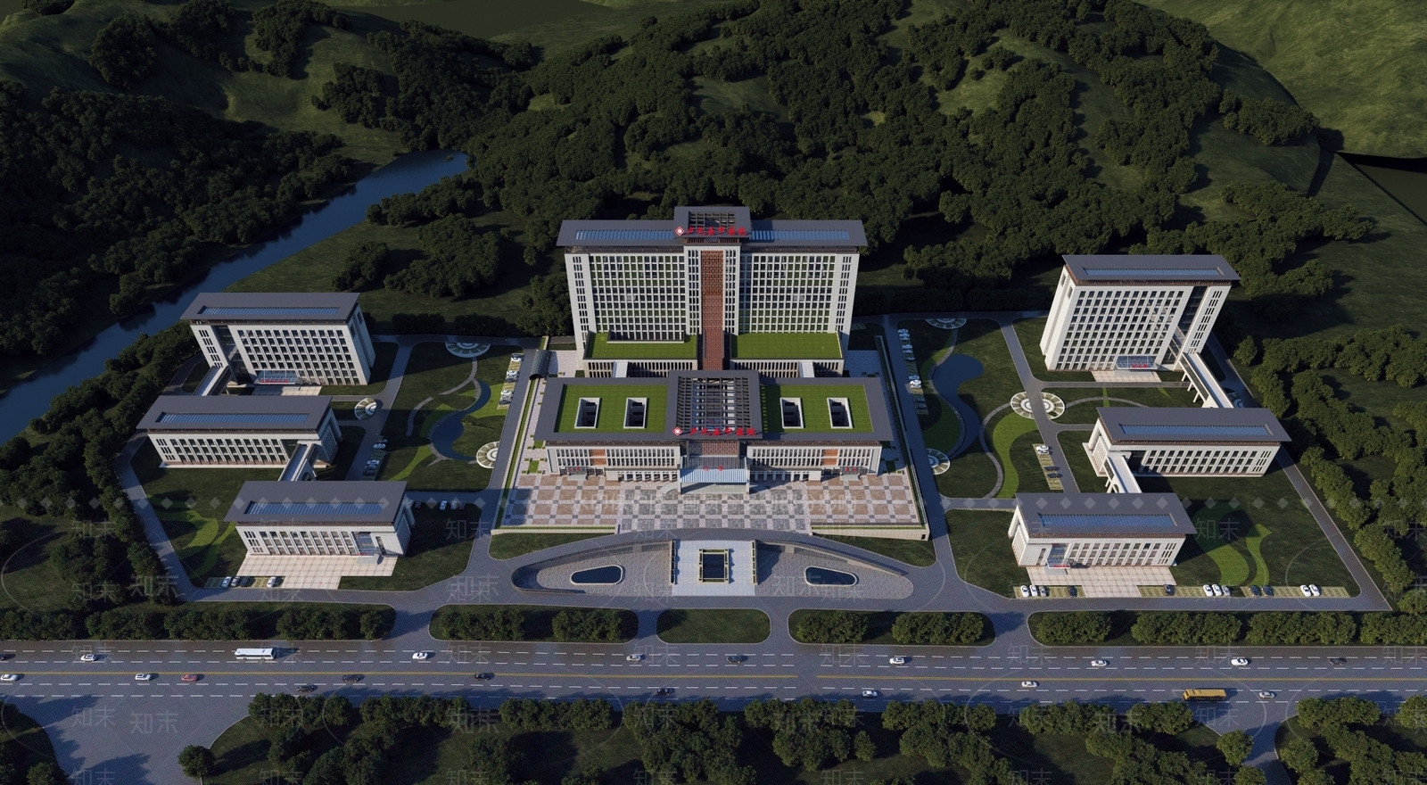 新中式其他公共建筑3D模型下载【ID:1232436869】
