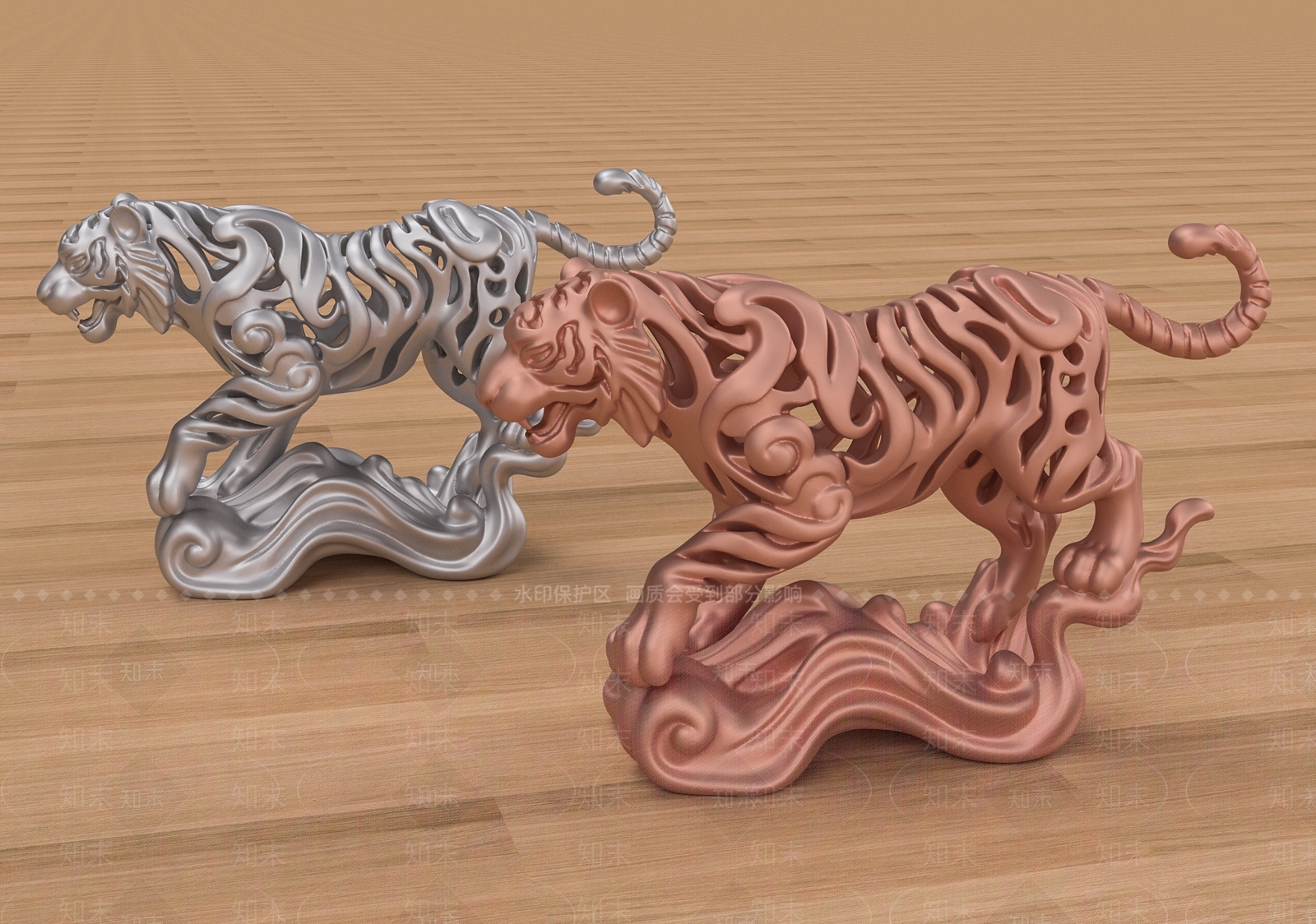 新中式雕塑摆件3D模型下载【ID:1232437102】