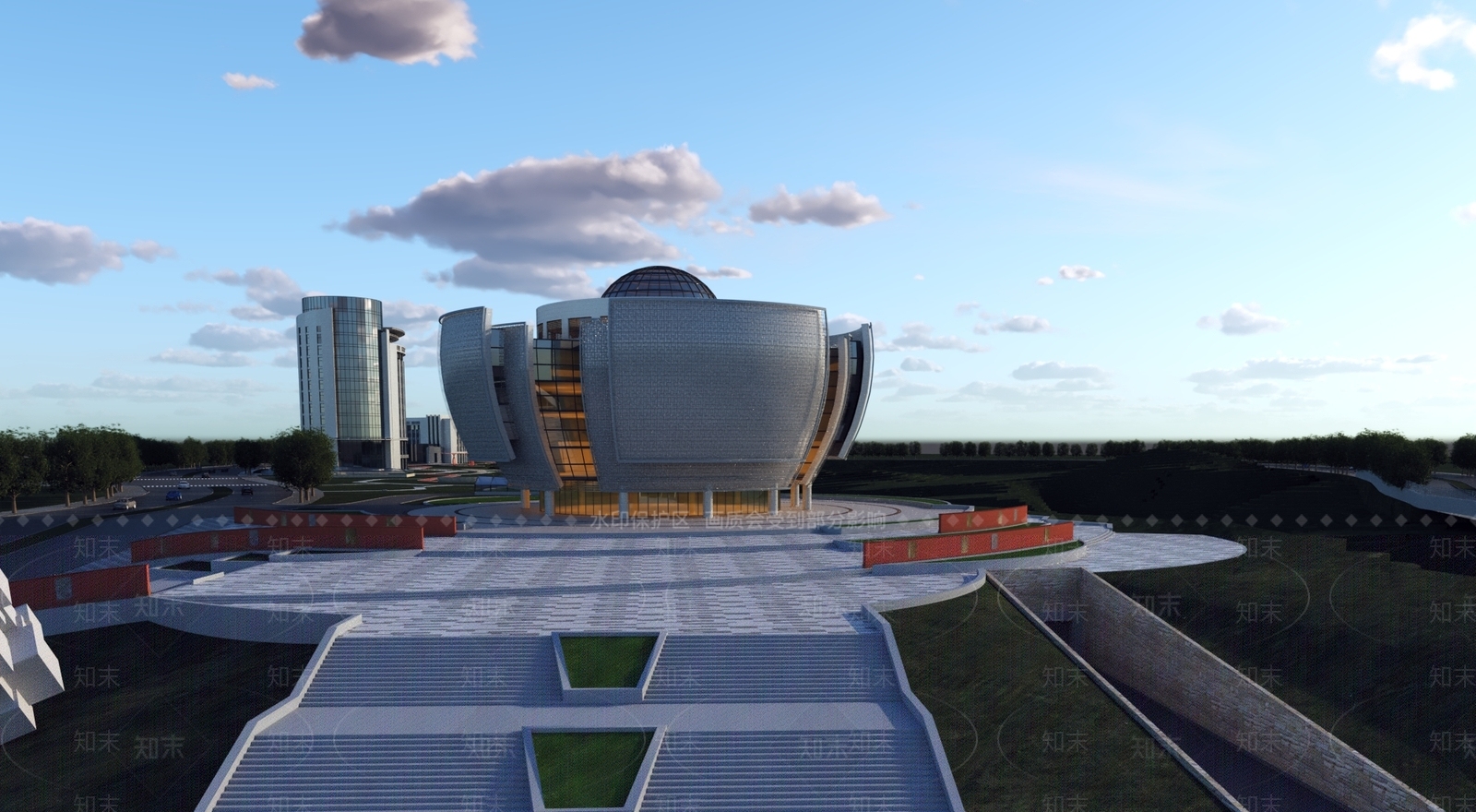 现代主义艺术风格建筑3D模型下载【ID:1232437393】