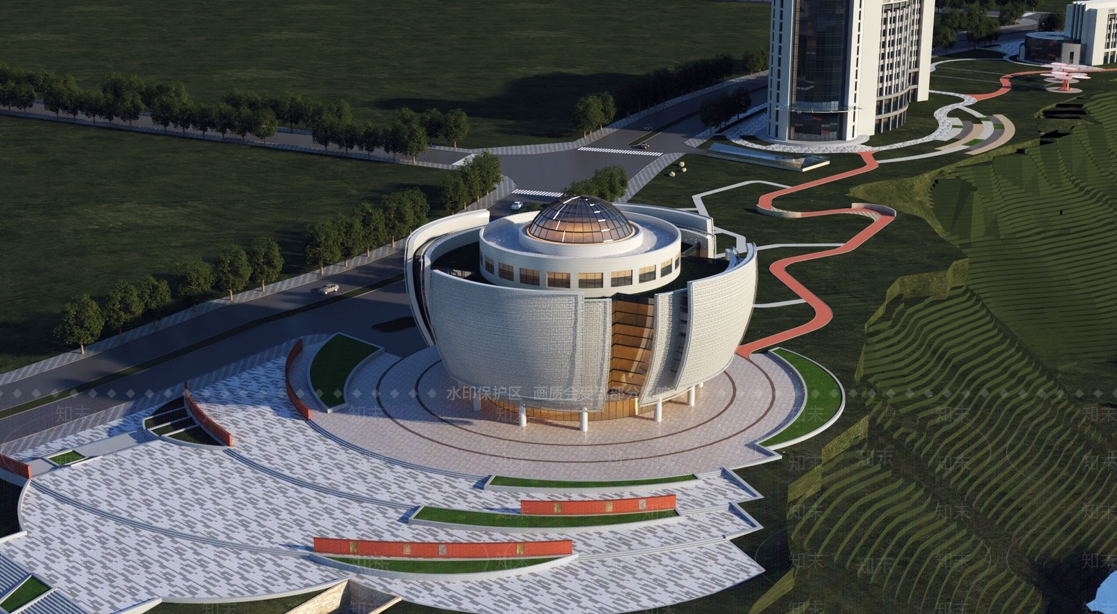 现代主义艺术风格建筑3D模型下载【ID:1232437393】