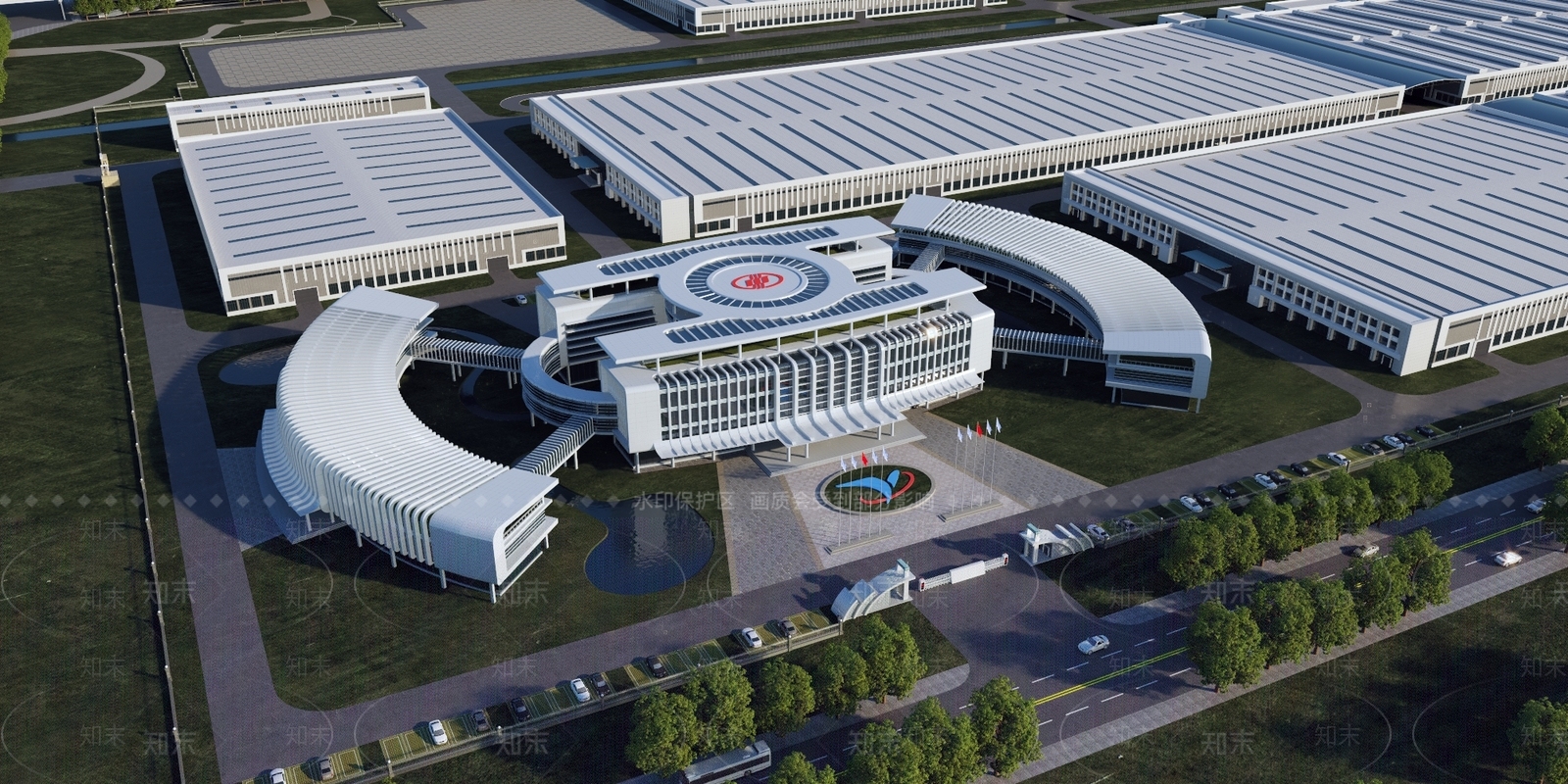 现代主义企业总部3D模型下载【ID:1232437895】