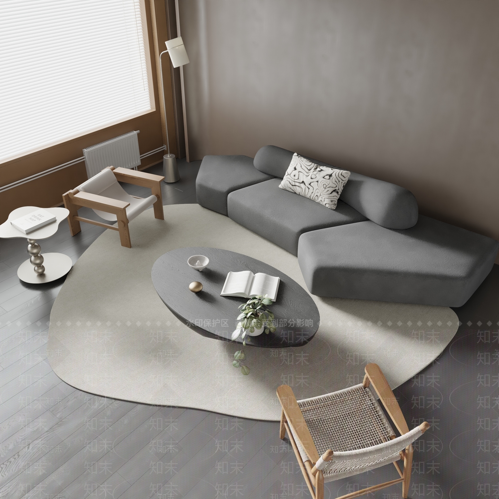 意式极简多人沙发3D模型下载【ID:1232440095】